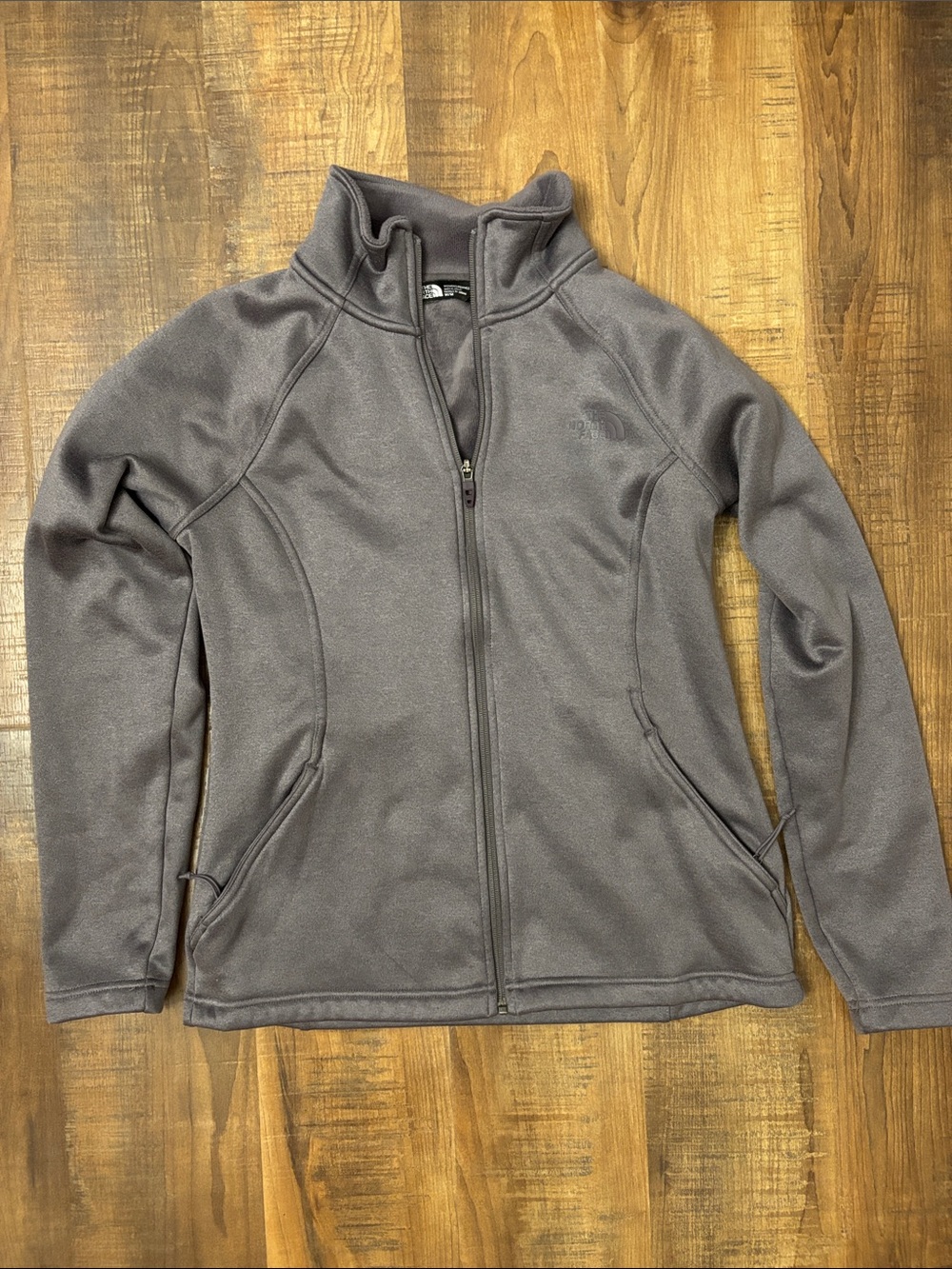 The North Face Jacket Womens Grey Medium Full Zip Softshell Stretch